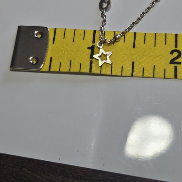 Sterling Silver Dangling Stars Ball Chain Anklet 9.5" - Picture 9 of 13